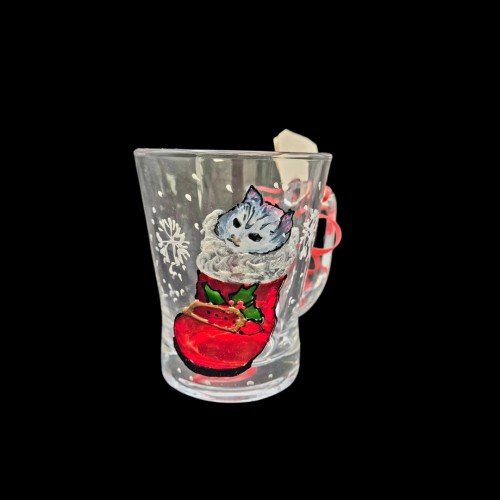 Рисувана Чаша за кафе и чай - Коте